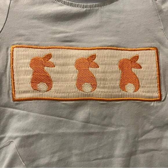 New Smocked Easter Romper - Picture 5 of 9